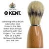 Kent Wooden Barrel Immitation Badger Shaving Brush Small