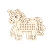 Baker Ross AT317 Unicorn Wooden Cross Stitch Decoration Kits, Arts and Crafts for Kids (Pack of 5)