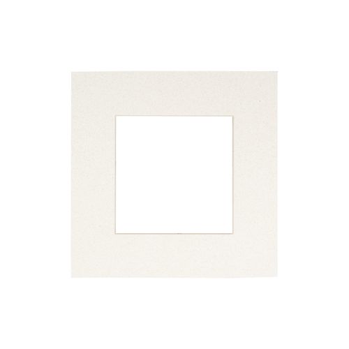 CountryArtHouse Oyster Shell Acid Free 7x7 Square Picture Frame Mat with White Core Bevel Cut for 5x5 Pictures - Fits 7x7 Frame