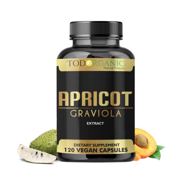 Vegan Dietary Supplement - Apricot and Graviola Extract 120 Capsules