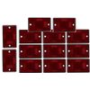 ASC Maypole Red Rectangle Reflector Screw/Stick Trailer Caravan Gatepost Set of 10