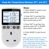 KETOTEK Temperature Controller Thermostat Plug Socket 220V with LCD Backlight, Digital Thermostatic Plug with 3m Sensor Probe, Heating Cooling Temperature Switch
