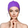 Water Gear Natural Rubber Swim Bubble Cap (Purple, Medium)