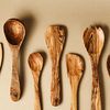 1 x Olive Wood Spatula Classic Flat from Approx. 25cm - 25cm