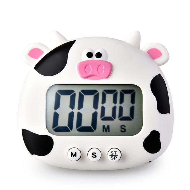 Kitchen Timer, Digital Timer, Kitchen Timer, Screen Timer, Cute Timer, Cooking Timer, Screen Timer, Digital Timer (White)