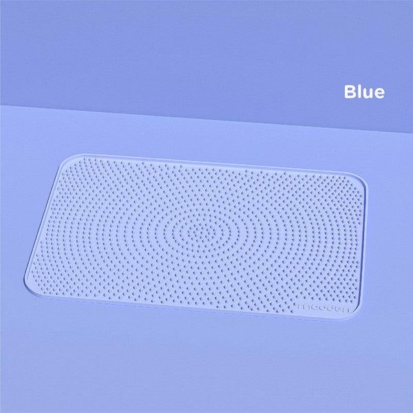 Silicone Sand-Proof Cat Litter Box Foot Mat - Blue