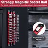 WORKPRO 3-PACK Magnetic Socket Organizer Set 1/4" 3/8" 1/2" Drive Socket Holder
