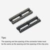 sourcing map DIP IC Chip Socket Adapter Round Pin 28P 2.54mm Pitch IC Socket for PCB Board Chip, 6 Pack