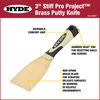 Hyde Tool 06421 3-Inch Stiff Putty Knife, Brass