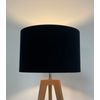 Black Velvet Leopard Print Drum Lampshade