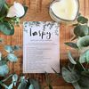 I Spy Camera Selfie Game - 10 Pack - Wedding Cards - Eucalyptus Greenery