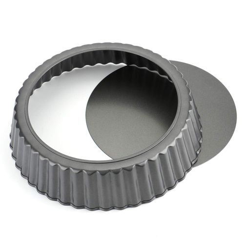 Tosnail 9.5" x 2" Nonstick Tart Pan Quiche Pan Pie Pan with Removable Bottom