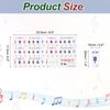sourcing map Piano Keyboard Stickers, 61 Keys Numbered Piano Sticker Notes Guide Removable for Beginners Learning