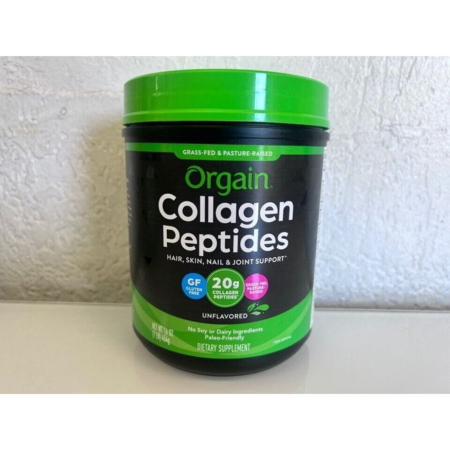 Orgain Collagen Peptides Grass Fed & Pasture Raised Unflavored - 1 lb / 454g