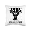 French Bulldogs From Charming To Charmingly Stubborn Throw Pillow