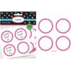 Amscan 5 Sheets Lovely Scalloped Party Labels, 2", Bright Pink