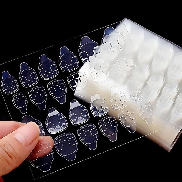 COLORBIRD Nail Tips Adhesive Double Sided Tape Glue Gummy Gummy Adhesive Strong Nail Art Marking Nail (40 Pieces)