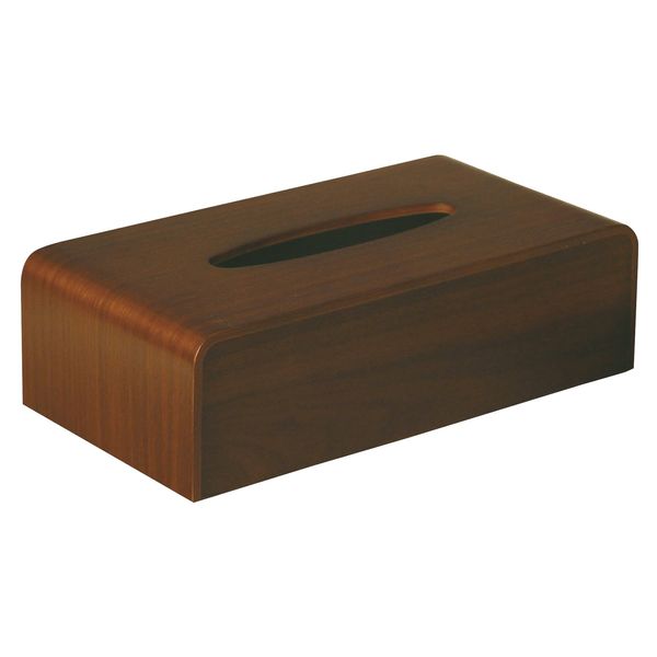 SAITO WOOD Tissue Box Cover Walnut TS-03WN