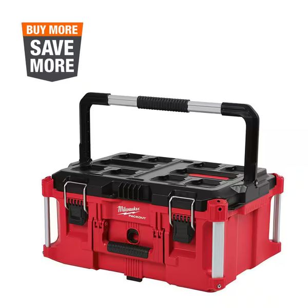 Durable 22-In Large Portable Tool Box Modular Storage System for Easy Transport