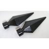Generisch 2 x Spear End Pin Metal Coated Black System Diameter 20 mm