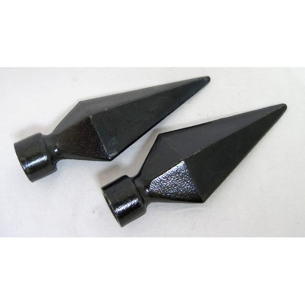 Generisch 2 x Spear End Pin Metal Coated Black System Diameter 20 mm