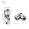 DMiotech 2pcs 8mm-8mm Rotatable Universal Steering Shaft U Joint Coupler Coupler Connector Motor for 3D Printer CNC Machine