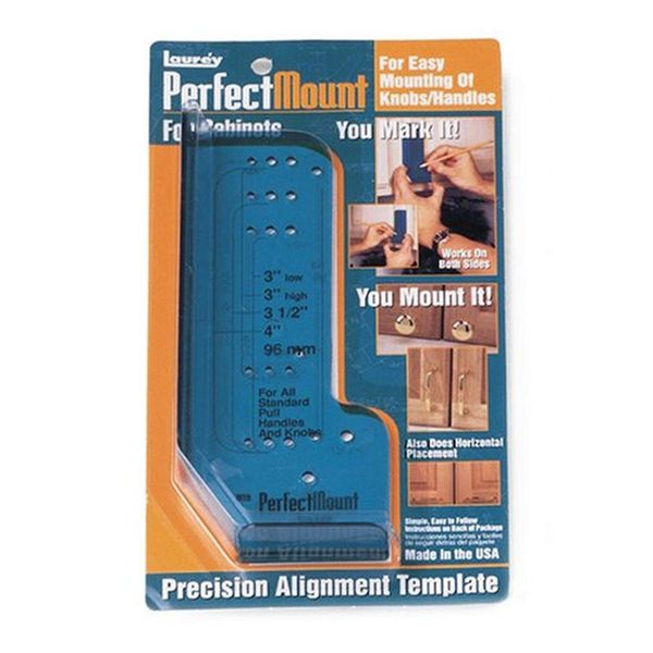 Laurey 98201 Perfect Mount Precision Allignment Template for Cabinet Hardware, Pack of 1, Drawer Slides