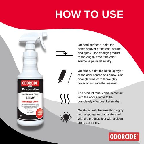 Odorcide Odor Eliminator Soaker: Odor Eliminator for Strong Odor on Carpets, Hardwood & More - Smoke, Sweat & Pet Odor Eliminator for Home w/Non-Enzymatic Formula, 32 oz