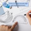 Mr. Pen- Clear Protractor 4 Inch, 24 Pack, Bulk Clear Plastic Small Protractor School