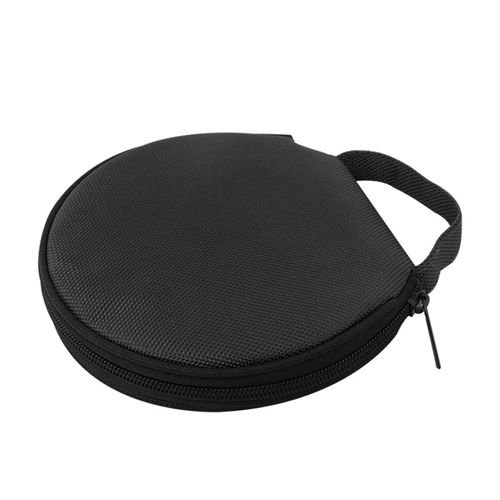 20 Capacity CD Case, DVDs Wallet Holder Portable Round Oxford Disc CD DVD VCD Wallet Storage Bag Case Binder Organizer for Car Home Office Travel (Black)