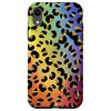 Aesthetic Rainbow Leopard Pattern Animal Cheetah Print Case for iPhone XR