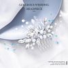 Unicra Crystal Bride Wedding Hair Comb Siver Bridal Hair Accessories Rhinestone Headpiece for Women and Girls