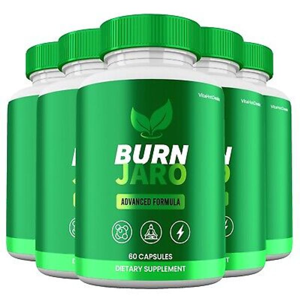 Burn Jaro Pills, Maximum Strength Supplement, BurnJaro Capsules (5 pack)