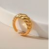 Jewlure Gold Braided Ring, Twisted Metallic Band Ring