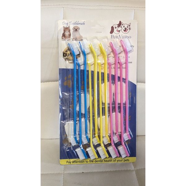 11 pieces Pet/Dog Toothbrush + 7 Dog Finger Cloth Brushes