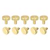 sourcing map Knurled Thumb Screws, M4x8mm Flat Brass Bolts Grip Knobs Fasteners for PC, Electronic, Mechanical 10Pcs