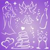 Stencils for Walls: Wedding Stencil, 10 x 10 inch (M) - Decor