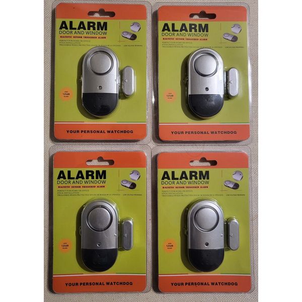 Alarm Door And Window Magnetic Sensor Triggered 125dB Alarm x 4