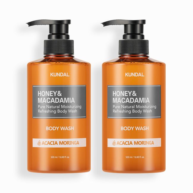 Kundal Pure Body Wash 2 Piece Set Acacia Moringa 500ml