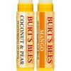 Burts Bees Coconut & Pear and Mango Lip Balm, 0.15 oz, 2-Piece