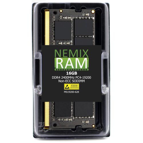 NEMIX RAM 16GB (1X16GB) DDR4 2400MHZ PC4-19200 2Rx8 1.2V CL17 260-PIN Non-ECC Unbuffered SODIMM Compatible with POSIFLEX XT-6317 JIVA High-End Fanless POS Terminal
