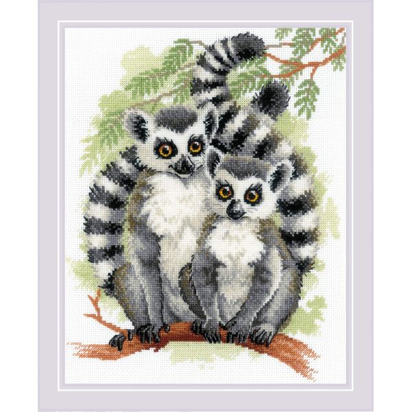RIOLIS Counted Cross Stitch kit 2196 Lemurs