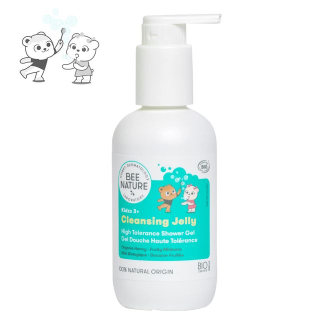 Bee Nature - Kids Shower Gel - Organic Honey - Extra Mild - Soap-Free - for All Skin Types, 100% Biodegradable and Recyclable - 200ml.