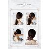 ARCADY Chignon Net Barrette with Ribbon Net, Large, Bun for Ceremonial Occasions