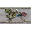 1.5 Inch Black Mesh Trim with Gold Embroidery with multicolor Sequins