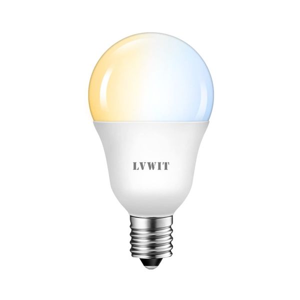 LVWIT LED Bulb, 40 W Equivalent, E17 Base, 500 LM, Dimmable, Toned, LED Lamp, Power Consumption, 5 W, Remote Control, Daylight Color, Daylight White, Light Color, Night Light, Wide Light Distribution