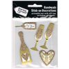 Express Yourself Silver Champagne & Heart Handmade Decorations - Color: Gold