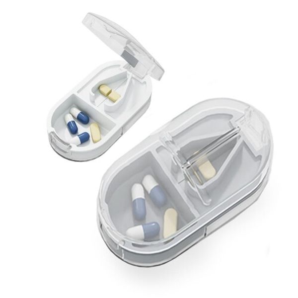 WEETAFFE pill cutter, medicine case, pill case, easy to operate, 2-section, 4-section, medicine cutter, pill cutter, can handle any size, pill cutter, small items, earplugs, medicine organization, small, convenient, pill case, easy to carry