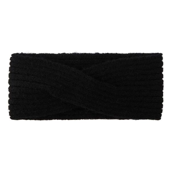 PIECES Pcjeslin Women's Wool Headband Noos Bc, Black, One Size, black