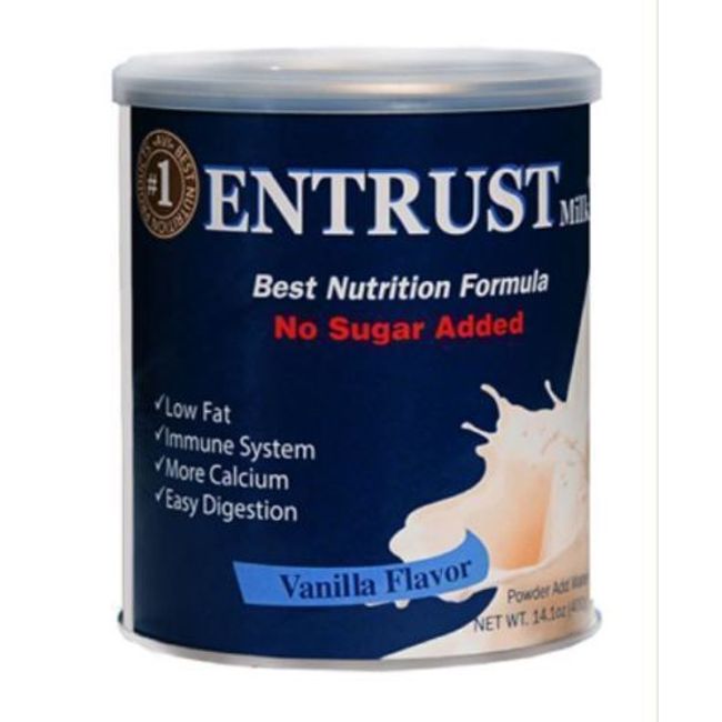 Entrust Powder Vanilla, 6 cans of 14 oz (400g), No sugar added